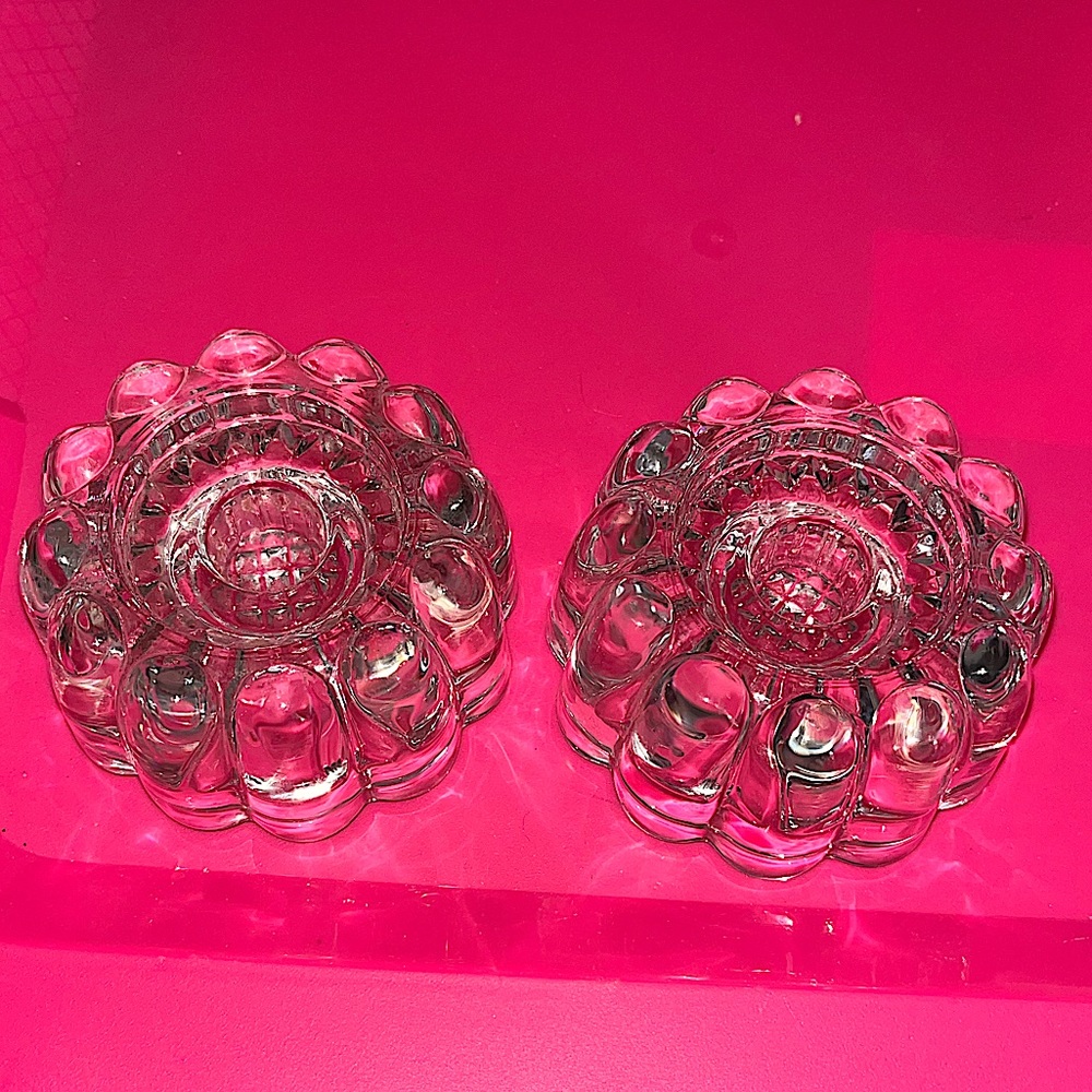 Princess House Crystal Candleholders